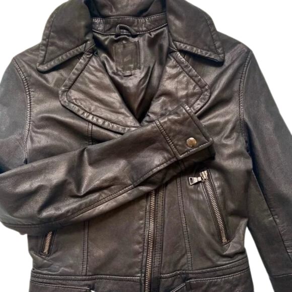 XS Express Perfect Leather Jacket - Picture 2 of 8